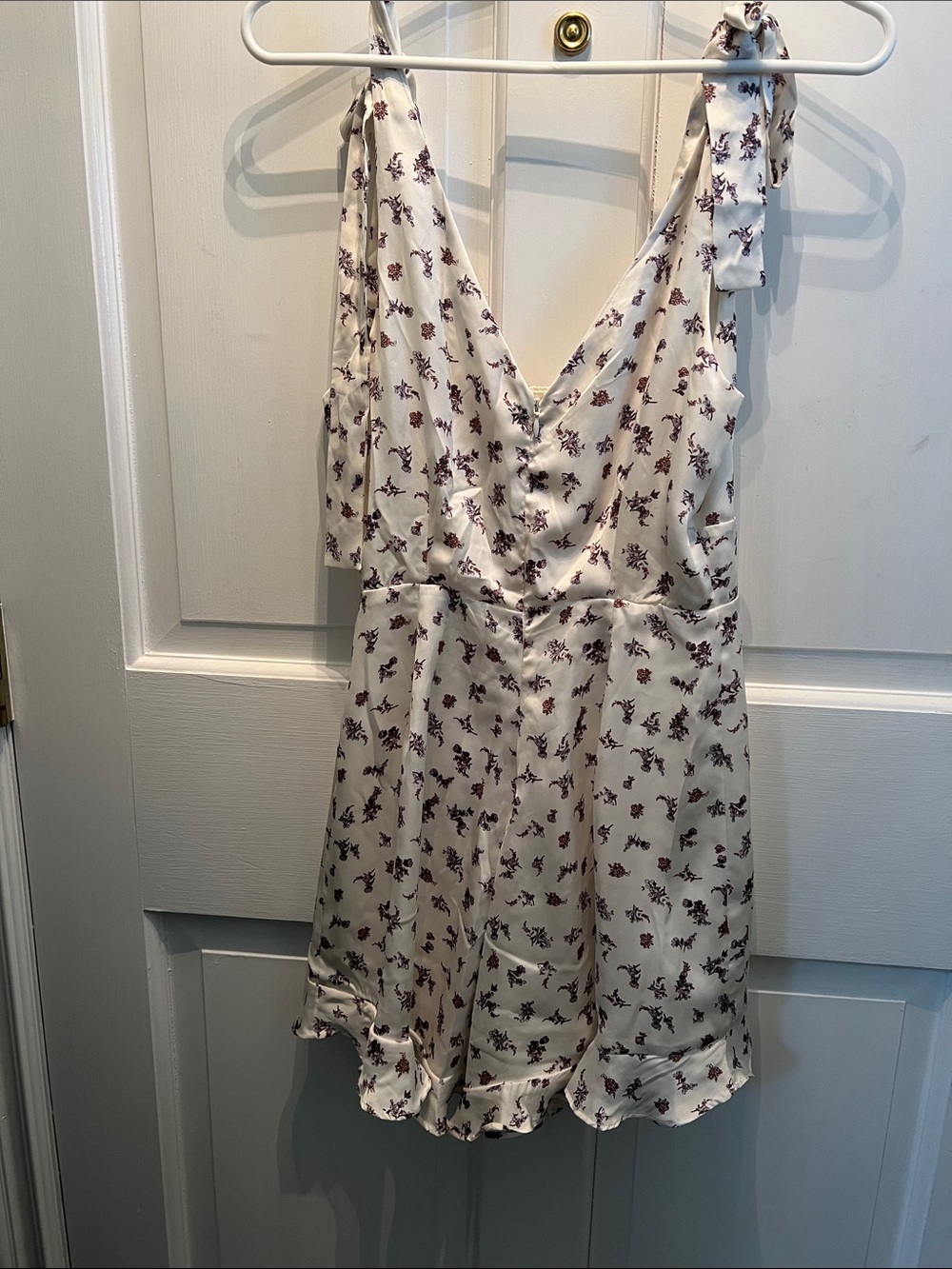 Le Lis Cream Romper with Purple Floral Print - Picture 4 of 6